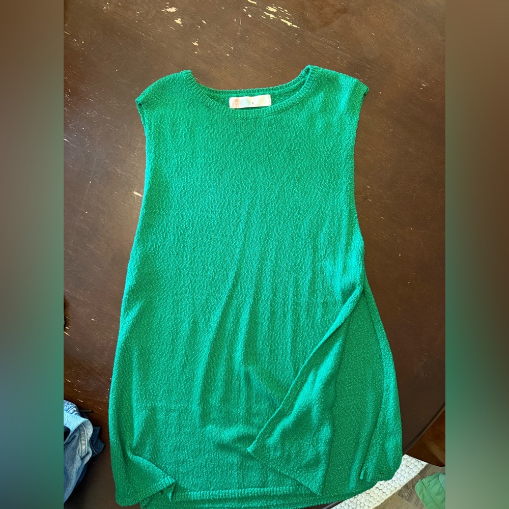 Free People Beach Green Knit Sweater/short set